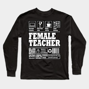 Female Teacher Long Sleeve T-Shirt